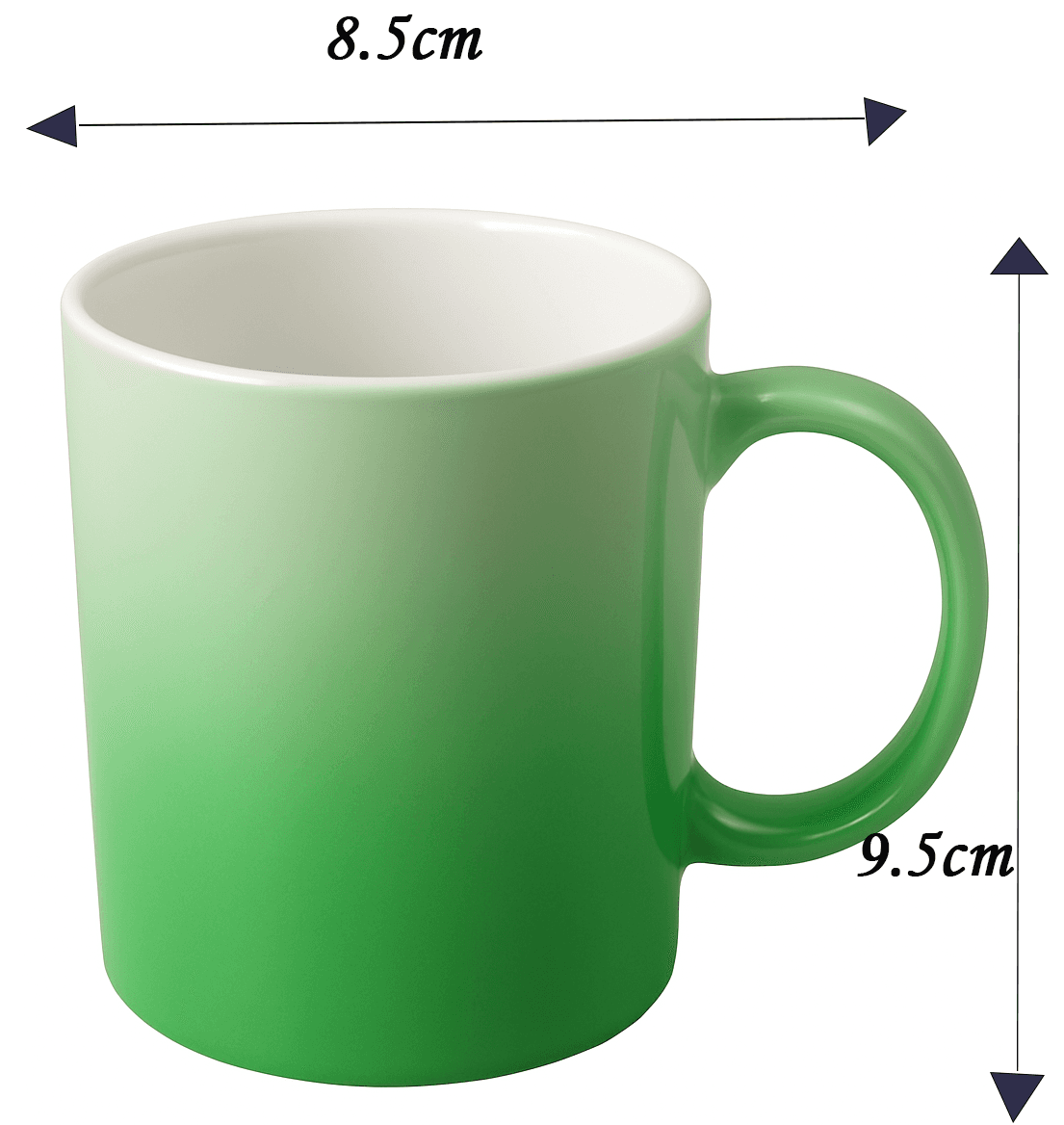 Custom 11 oz 2Shade Ceramic Sublimation Mug – Heat Press Compatible, Customizable Cup printing in India