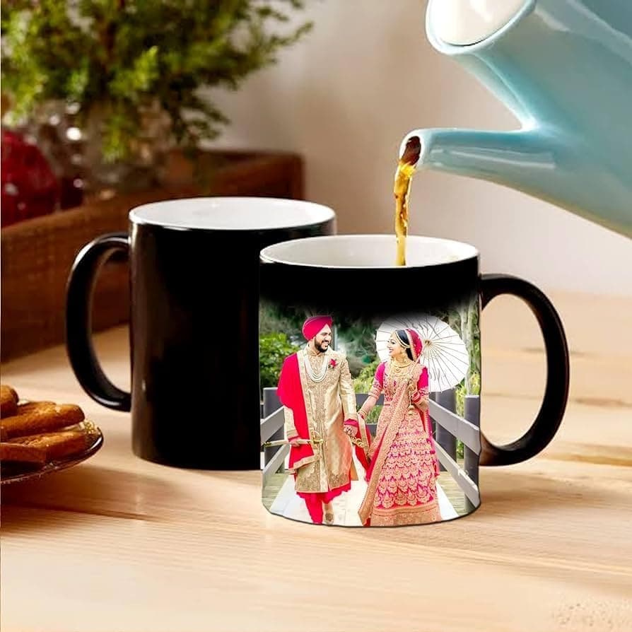 Custom A magical way to sip your favorite drink! The 11oz Magic Mug changes color with heat, revealing your custom photo, name, or design. Perfect for gifts, surprises, and everyday use. print view 3