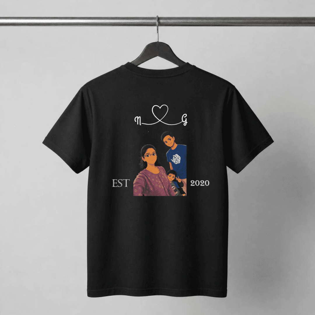Custom Customized Cotton T-Shirt for Men & Women | Regular Fit | Half Sleeve | DTF Printed | Sizes S to XXXL print view 3