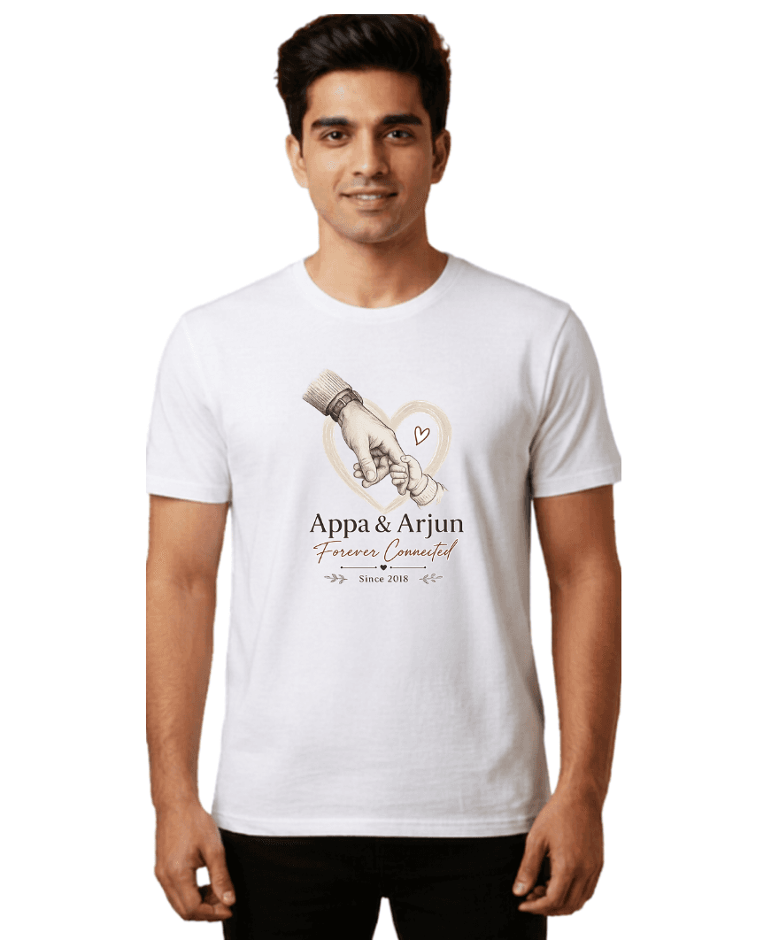 Custom Customized Cotton T-Shirt for Men & Women | Regular Fit | Half Sleeve | DTF Printed | Sizes S to XXXL print view 11