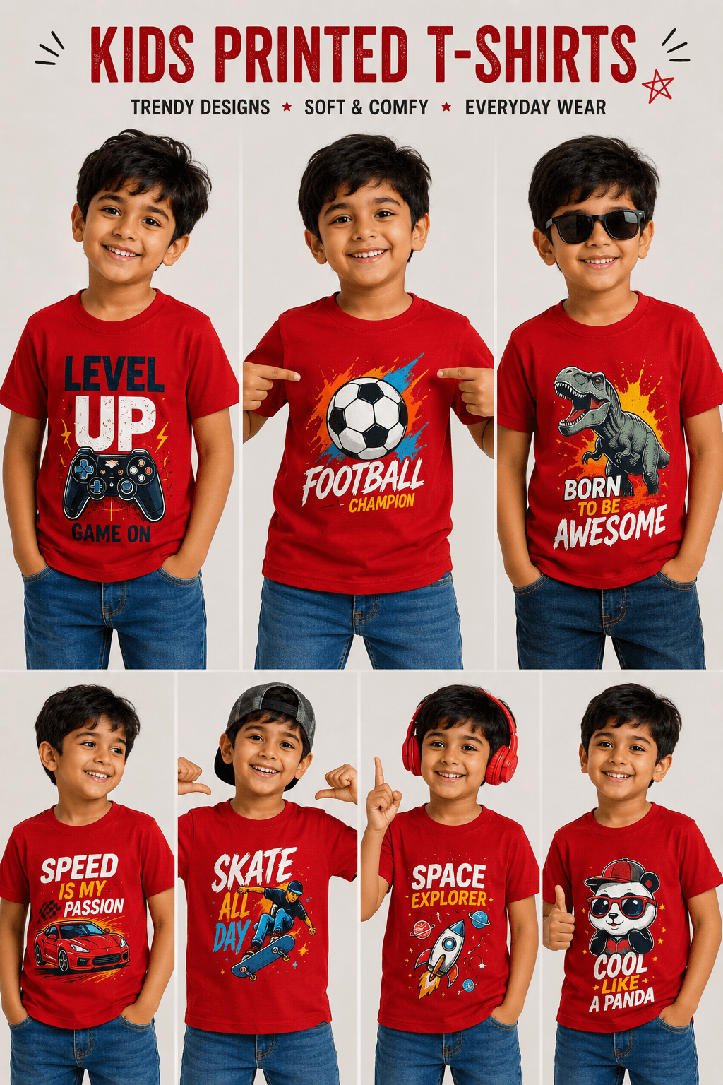 Custom Personalized T-Shirt – Upload Your Photo & Customize | Kids print view 2