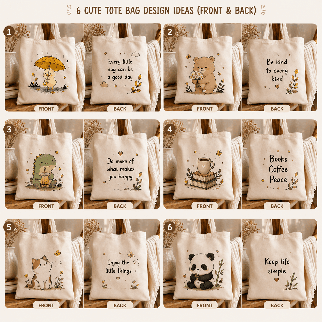 Custom DTF Printed | Customized Cotton Tote Bag | Eco-Friendly | No Zip | Reusable Shopping Bag print view 3